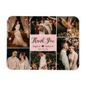 Magnet Flexible Élégant 6 Photo Collage Mariage Merci magnétique (Horizontal)