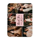 Magnet Flexible Élégant 6 Photo Collage Mariage Merci magnétique (Vertical)