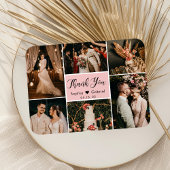 Magnet Flexible Élégant 6 Photo Collage Mariage Merci magnétique
