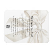 Magnet Flexible Elegant and Simple Bow Theme Wedding Shower (Horizontal)