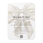 Magnet Flexible Elegant and Simple Bow Theme Wedding Shower (Vertical)