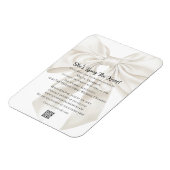 Magnet Flexible Elegant and Simple Bow Theme Wedding Shower (Côté Gauche)