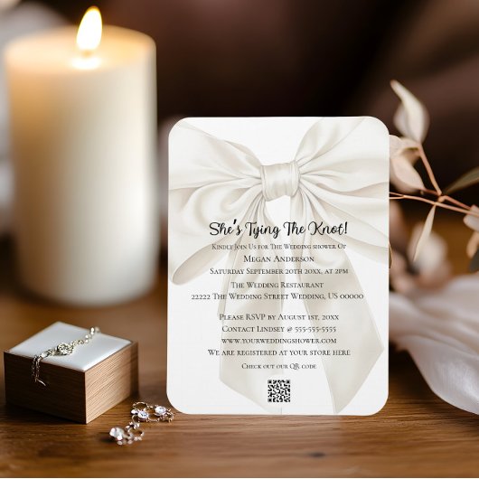 Magnet Flexible Elegant and Simple Bow Theme Wedding Shower