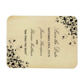 Magnet Flexible Élégant Antique Frottes Mariage Enregistrer La Dat (Horizontal)