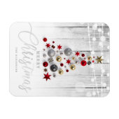 Magnet Flexible Elégant Argent Rustique Gold Noël Arbre (Horizontal)