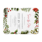 Magnet Flexible Élégant automne floral hiver mariage Enregistrer l (Horizontal)