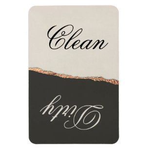 Magnet Flexible Elégant Black Gold & Cream propre / lave-vaisselle