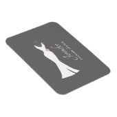 Magnet Flexible Elégant blanc sur gris - Design simple et élégant (Côté Droit)