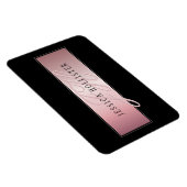 Magnet Flexible Elégant Blush Faux Rose Gold | Nom et initiales (Côté Droit)