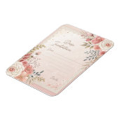 Magnet Flexible Elégant Blush Floral Lace Templ Faire-part de mari (Côté Gauche)