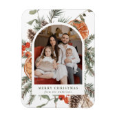 Magnet Flexible Elegant Botanical Citrus Arch Holiday Photo (Vertical)
