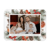 Magnet Flexible Elegant Botanical Citrus Holiday Photo (Horizontal)