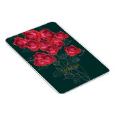 Magnet Flexible Elegant Botanical Rose Folded Greeting Card (Côté Droit)