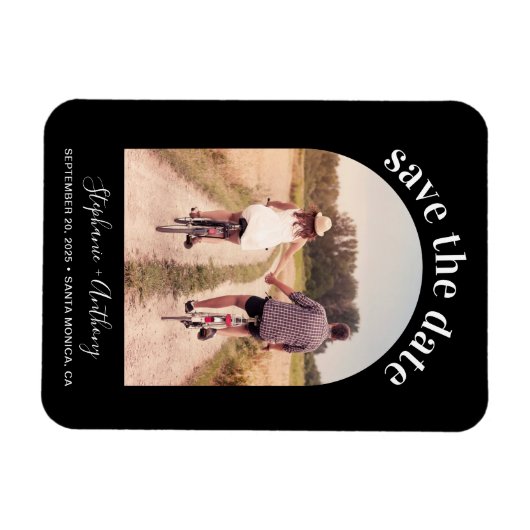 Magnet Flexible Elégant Cadre Arché Photo Enregistrer L'Aimant Dat (Horizontal)