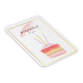 Magnet Flexible Elégant cadre doré tranche de gâteau d'anniversair (Côté Droit)