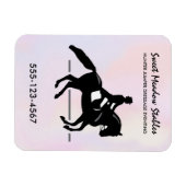 Magnet Flexible Elégant cavalier de Dressage sur un Arrière - plan (Horizontal)