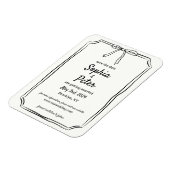Magnet Flexible Elegant Chic Bow Mariage intemporel Enregistrer la (Côté Gauche)