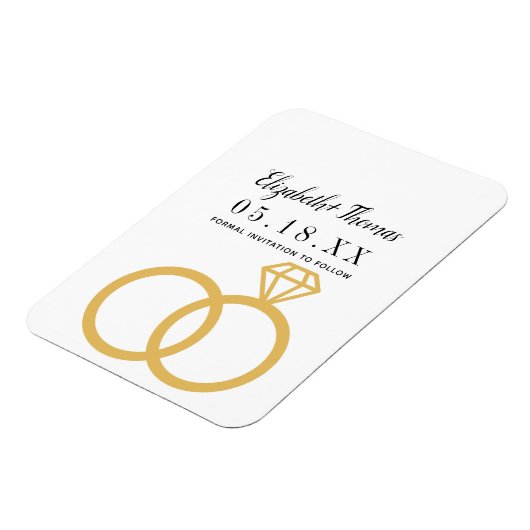 Magnet Flexible élégant chic classique minimal carte de faire-part (Côté Gauche)