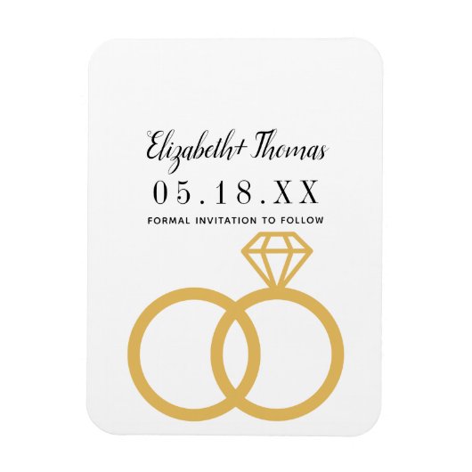 Magnet Flexible élégant chic classique minimaliste enregistrer la