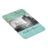 Magnet Flexible Élégant Chic Spirales Dorées Enregistrer La Date P (Côté Droit)