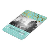 Magnet Flexible Élégant Chic Spirales Dorées Enregistrer La Date P (Côté Gauche)