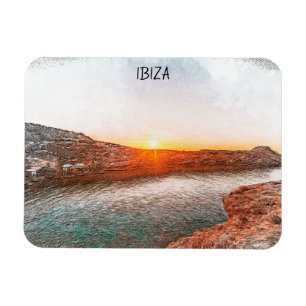 Magnet Flexible Elégant coucher de soleil d'Ibiza Espagne