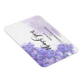 Magnet Flexible Elégant couleur violet Aquarelle Succulents Merci (Côté Droit)