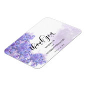 Magnet Flexible Elégant couleur violet Aquarelle Succulents Merci (Côté Gauche)