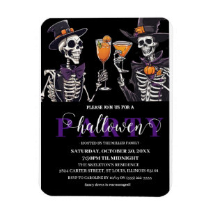 Magnet Flexible Elégant crâne floral Adulte Halloween Party Invita