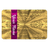 Magnet Flexible Élégant damas en or (Horizontal)