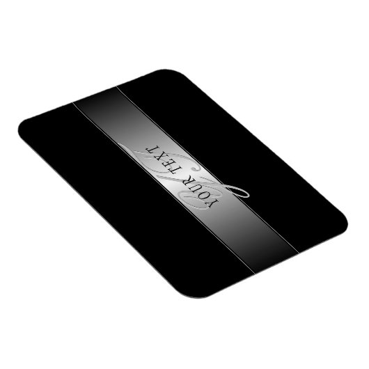 Magnet Flexible Élégant écriture de script de monogramme modifiabl (Côté Droit)