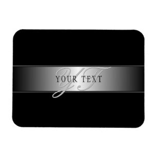 Magnet Flexible Élégant écriture de script de monogramme modifiabl