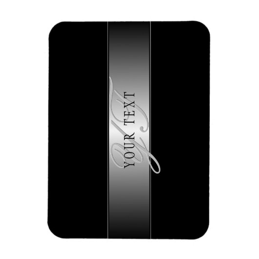 Magnet Flexible Élégant écriture de script de monogramme modifiabl (Vertical)