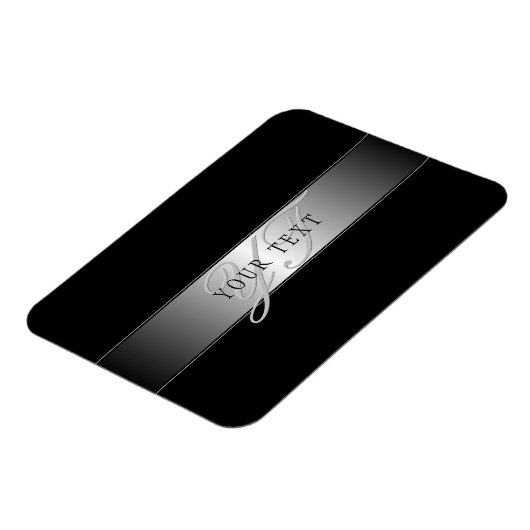 Magnet Flexible Élégant écriture de script de monogramme modifiabl (Côté Gauche)