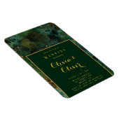 Magnet Flexible Élégant Emerald Green & Gold Parties scintillant A (Côté Droit)