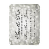 Magnet Flexible Élégant Enregistrer La Date Parties scintillant Ar (Vertical)