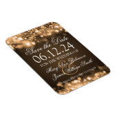 Magnet Flexible Élégant Enregistrer La Date Sparkling Lights Or (Côté Droit)