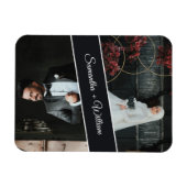 Magnet Flexible Élégant Et Moderne Personnalisé 2 Mariage Photo (Horizontal)