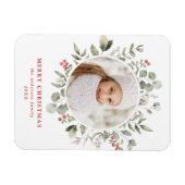 Magnet Flexible Élégant feuillage d'hiver et baies Holly Photo (Horizontal)