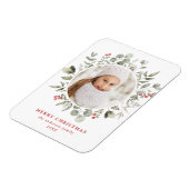 Magnet Flexible Élégant feuillage d'hiver et baies Holly Photo (Côté Gauche)