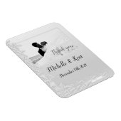 Magnet Flexible Élégant Feuille d'argent Merci (Côté Droit)