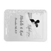 Magnet Flexible Élégant Feuille d'argent Merci (Horizontal)