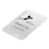 Magnet Flexible Élégant Feuille d'argent Merci (Côté Gauche)