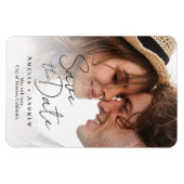 Magnet Flexible Élégant Fiançailles  de script de script de photo  (Horizontal)