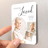 Magnet Flexible Elegant Funeral Keepsake with Custom Photo Collage