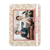 Magnet Flexible Elégant Gold Foil Holly Joyeux Marié Noël (Vertical)