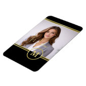 Magnet Flexible Elegant Gold Signature Monogram with Photo (Côté Gauche)
