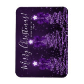 Magnet Flexible Elegant Holiday Purple Christmas Trees  (Vertical)