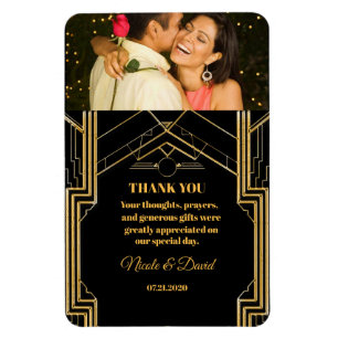 Magnet Flexible Élégant Mariage Art Déco Gatsby
