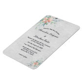 Magnet Flexible Élégant Mariage de bouquet de fleurs rose (Côté Gauche)